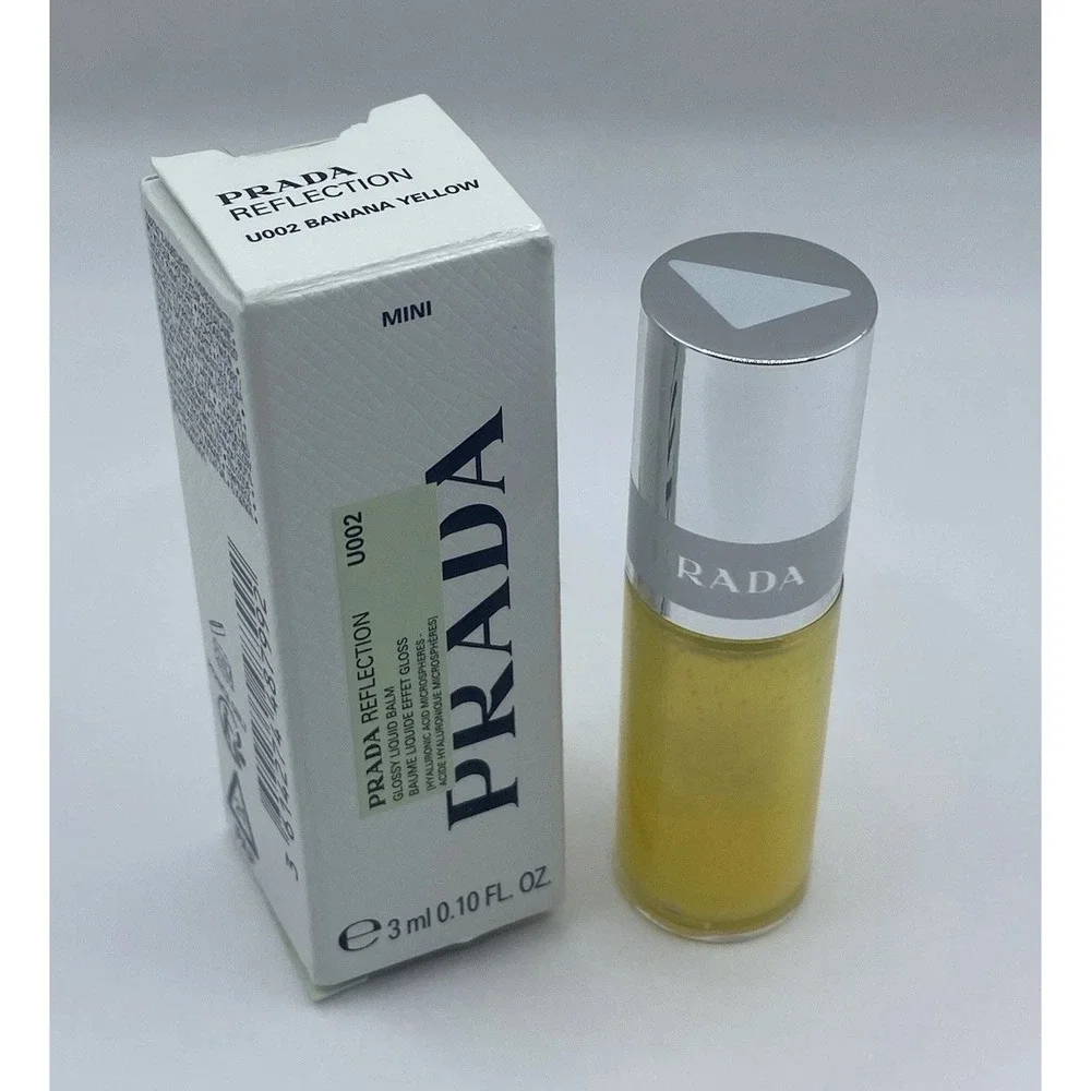 Prada Beauty Reflection Glossy Liquid Lip Balm-Banana Yellow 3ml Travel Size NIB